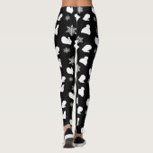 Kerstmis, Pet van de winter, witte sneeuwvlokken Leggings (Achterkant)
