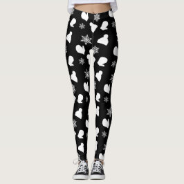 Kerstmis, Pet van de winter, witte sneeuwvlokken Leggings
