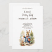 Kerstmis Peter konijn Verjaardagsfeestje Kaart (Voorkant / Achterkant)