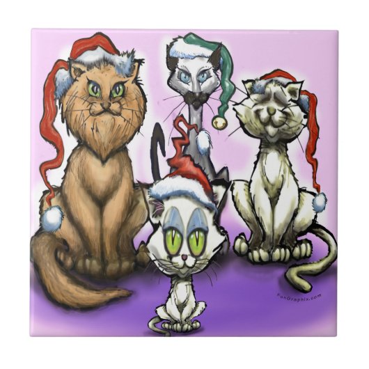 Kerstmis-Petten Tegeltje (Voorkant)