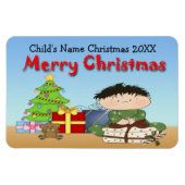 Kerstmis peuter jongen flex magneten (Horizontaal)