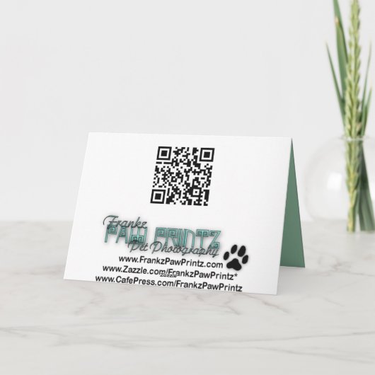 Kerstmis Photocard van Terrier van het Hoogland Feestdagen Kaart (Achterkant)