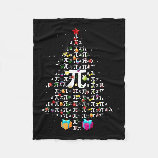 Kerstmis Pi Grappige Wiskunde Pi Dag Kerst Tr Fleece Deken (Voorkant)