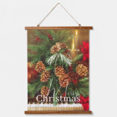 Kerstmis piano hangend wandkleed (Voorkant)
