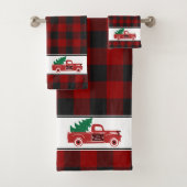 Kerstmis pick-up en boom Bad Handdoek Set (Insitu)