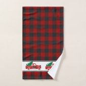 Kerstmis pick-up en boom Bad Handdoek Set (Handdoek)