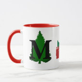 Kerstmis pick-up en boommonogram mok (Links)