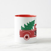 Kerstmis pick-up en kerstboom mok (Midden)