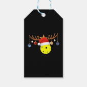 Kerstmis Pickleball 0 Cadeaulabel (Voorkant)