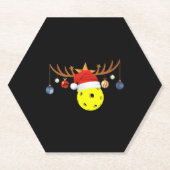 Kerstmis Pickleball 0 Kartonnen Onderzetters (Voorkant)