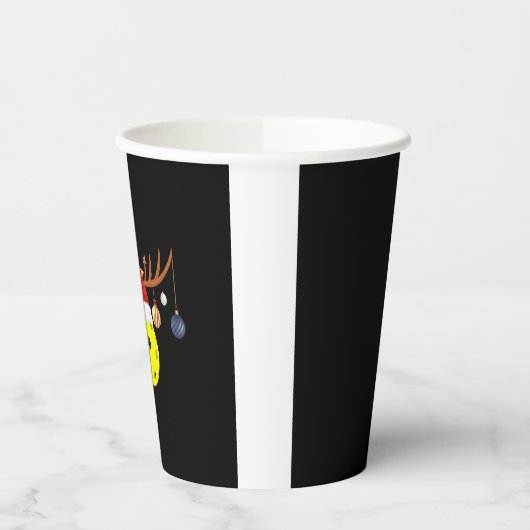 Kerstmis Pickleball 0 Papieren Bekers (Links)