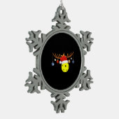 Kerstmis Pickleball 0 Tin Sneeuwvlok Ornament (Links)