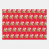 Kerstmis Pickleball | Retro feestelijke kabouters Inpakpapier Vel (Voorkant 2)
