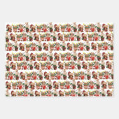 Kerstmis Pickleball | Retro Hot Coco Lelijke trui Inpakpapier Vel (Voorkant)