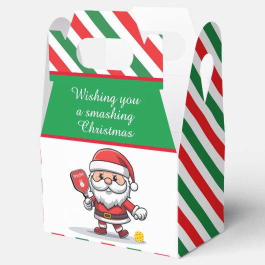 Kerstmis pickleball Santa Bedankdoosjes (Geopend)