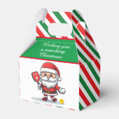 Kerstmis pickleball Santa Bedankdoosjes (Voorkant Zijde)