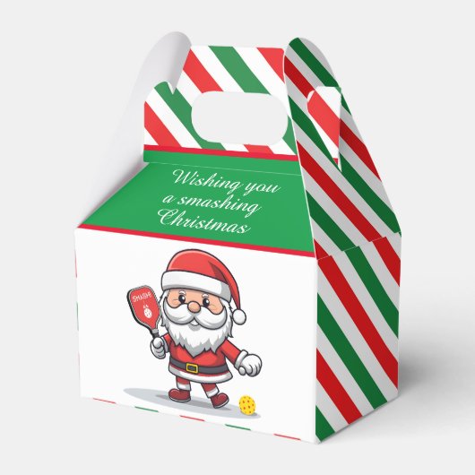 Kerstmis pickleball Santa Bedankdoosjes (Voorkant Zijde)