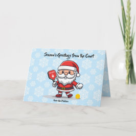 Kerstmis pickleball Santa Feestdagen Kaart