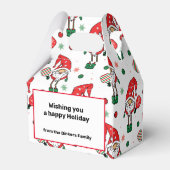 Kerstmis pickleball Santa gable Bedankdoosjes (Achterkant)