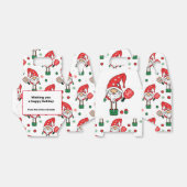 Kerstmis pickleball Santa gable Bedankdoosjes (Uitgevouwen)