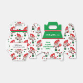 Kerstmis pickleball Santa gable Favor Box Bedankdoosjes (Uitgevouwen)