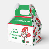 Kerstmis pickleball Santa gable Favor Box Bedankdoosjes (Voorkant Zijde)