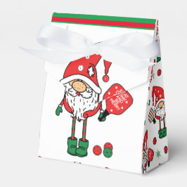 Kerstmis pickleball Santa tent Favor Box Bedankdoosjes