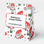 Kerstmis pickleball Santa tent Favor Box Bedankdoosjes (Achterkant)