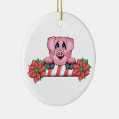 Kerstmis-pig Keramisch Ornament (Rechts)
