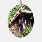 Kerstmis-pig Keramisch Ornament (Rechts)