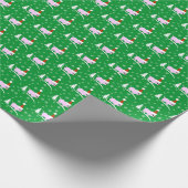 Kerstmis piggy met Red Nose Gift Wrap Cadeaupapier (Hoek)