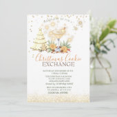 Kerstmis Pijnboom Gemberkoekjes Cocktail Kaart (Staand voorkant)