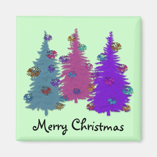Kerstmis Pinecones Magnet (Voorkant)