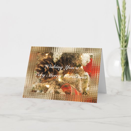 Kerstmis Pinecones- past aan zoals deisred Feestdagen Kaart (Voorkant)