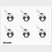 Kerstmis Pinguin Gift Label Sticker (Vel)