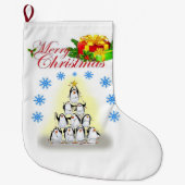 Kerstmis, pinguïn grote kerstsok (Voorkant)
