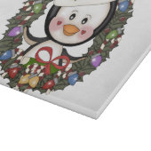 Kerstmis Pinguin Holiday Wreath Snijplank (Hoek)
