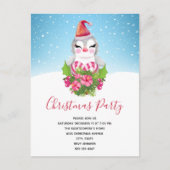 Kerstmis-pinguïn in Santa Hat Xmas Party Uitnodiging Briefkaart (Voorkant)