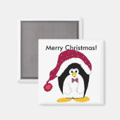 Kerstmis Pinguïn - magneet (Voorkant / Achterkant)