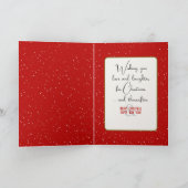 Kerstmis pinguïn met rode jas kaart (Binnen)