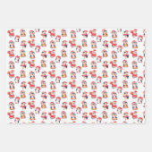 Kerstmis Pinguïn naam Inpakpapier Vel (Voorkant 3)