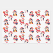 Kerstmis Pinguïn naam Inpakpapier Vel (Voorkant 2)