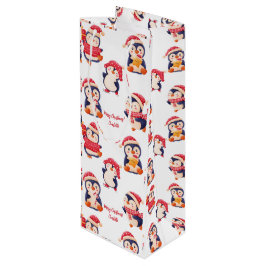Kerstmis Pinguïn naam Wijn Cadeautas