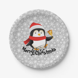 Kerstmis pinguïn  Papieren bord