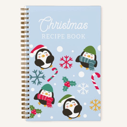 Kerstmis Pinguïn Recept Notitieboek (Voorkant)