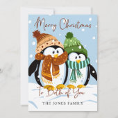Kerstmis-pinguïns Winter-feestdag Feestdagenkaart (Voorkant)