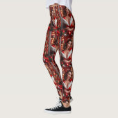 Kerstmis Pinup Santa Claus Lady Patroon Leggings (Links)