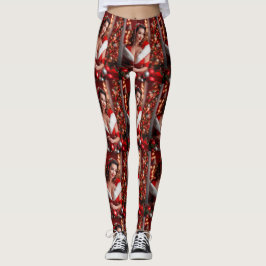 Kerstmis Pinup Santa Claus Lady Patroon Leggings