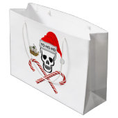 Kerstmis, piraatschedel groot cadeauzakje (Achterkant Gekanteld)