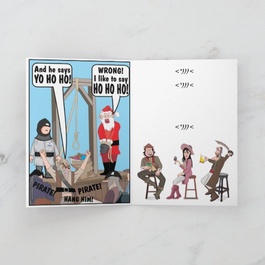 KERSTMIS PIRATENGRAP KAART (Binnen)